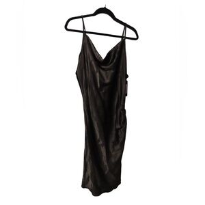 Bebe Black Flowy Scoop Neck Dress - XL Elegant & Versatile